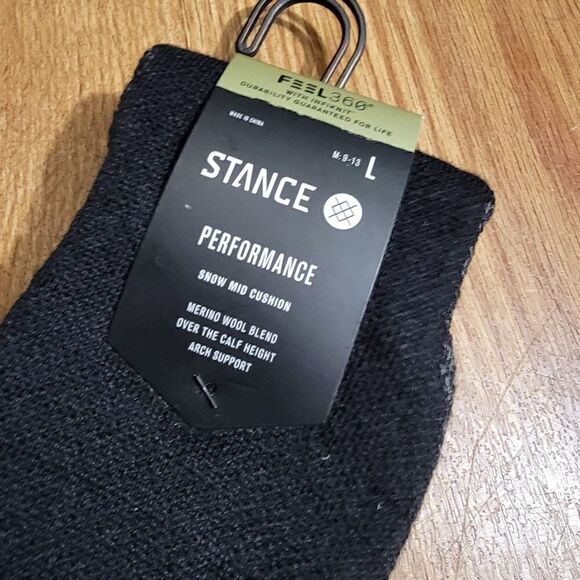 Stance OG Wool 2 Men's Snow Performance Socks Black Size L Infiknit Feel 360 - Picture 5 of 8